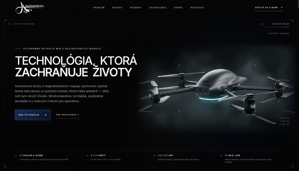 ANDROMEDA Technologies — webstránka
